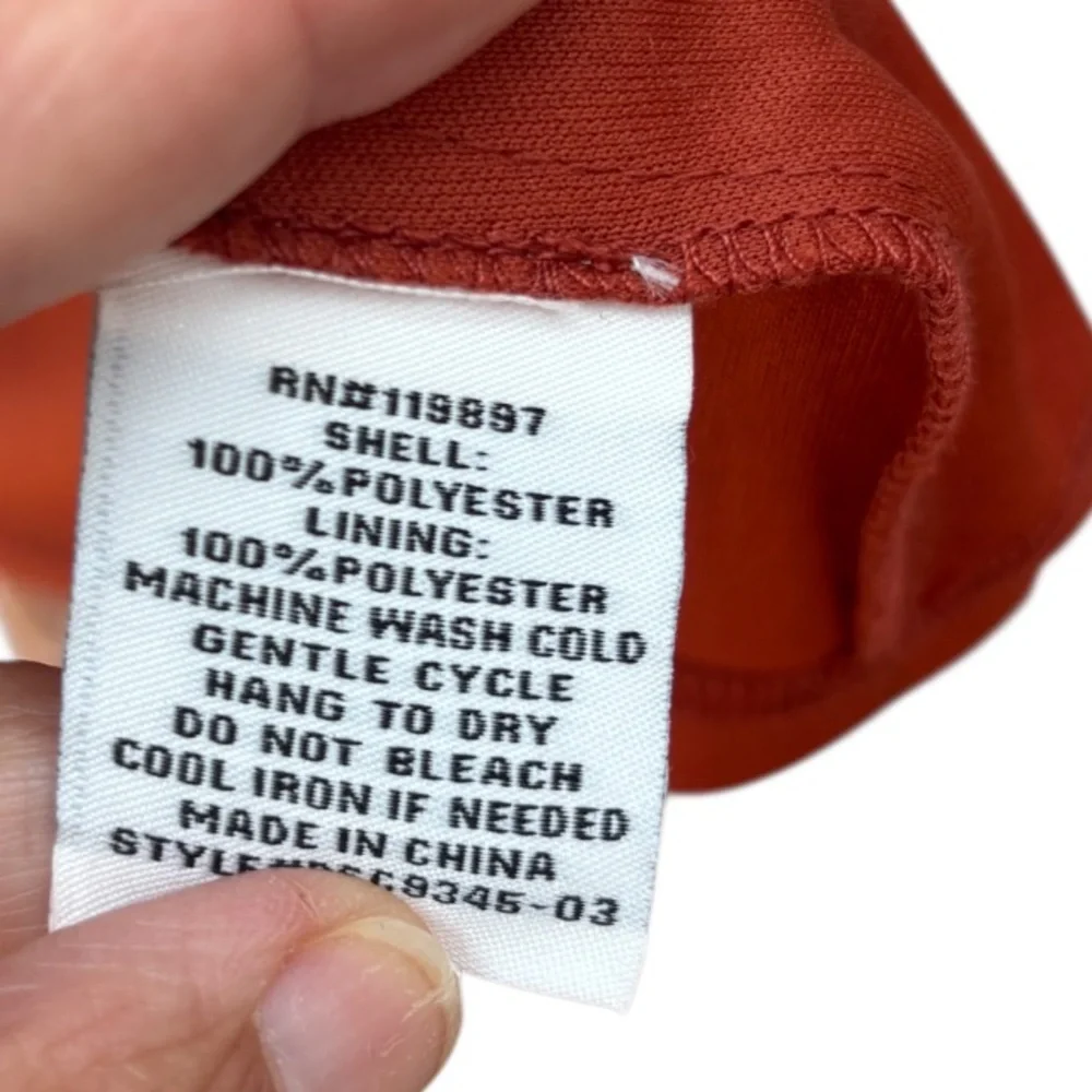 Collective Concepts Women’s M Chiffon Floral Red & Orange Multicolor Dress NWT - Picture 11 of 12